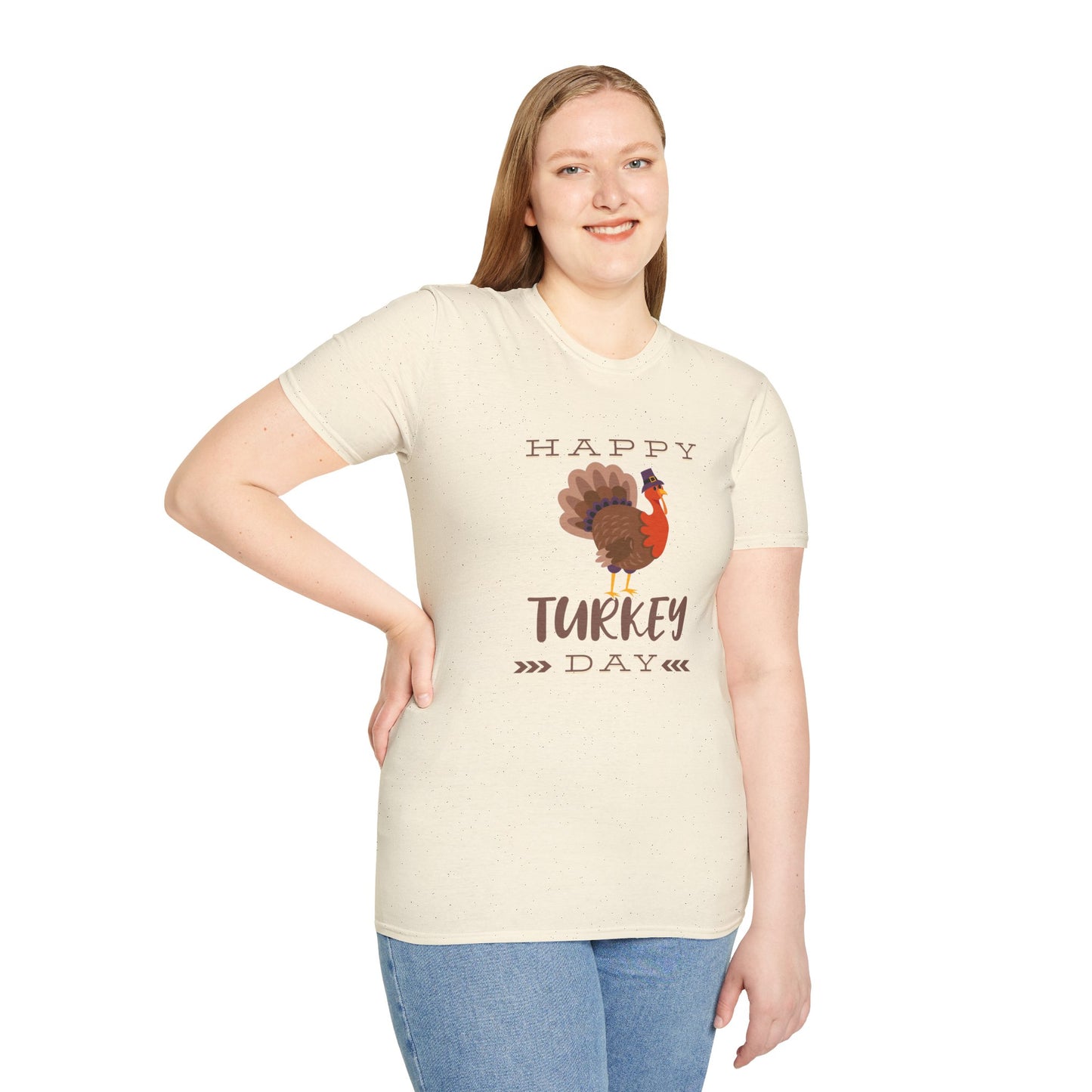 Thanksgiving Unisex Softstyle T-Shirt - Festive Fall Holiday Design