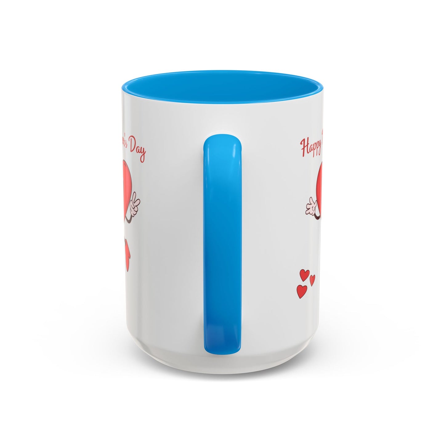 Happy Mother's Day Heart Mug — Cute Retro Heart Mom Coffee Cup (11oz, 15oz)