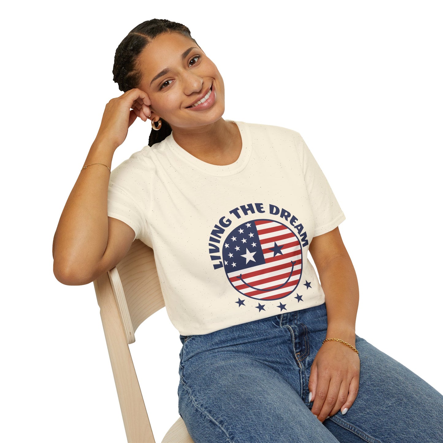 Living the Dream American Flag T-Shirt