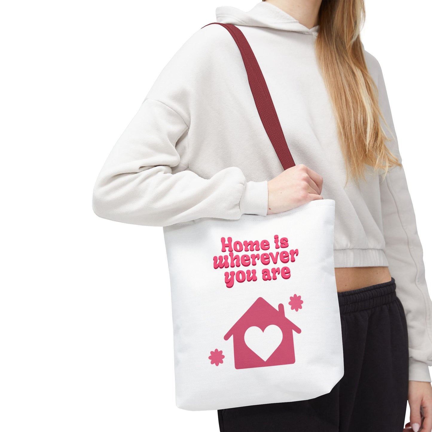 Valentine Love Tote Bag — Romantic Heart Print