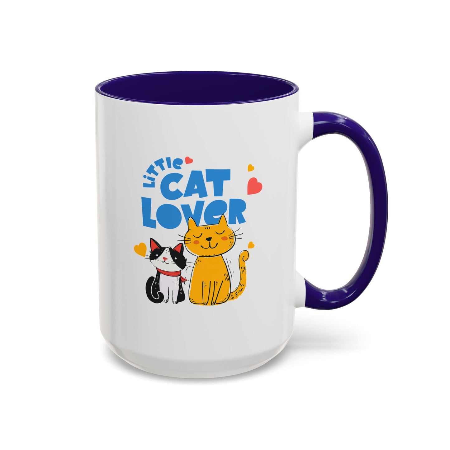 Cat Lover Mug — Colorful 11oz/15oz Ceramic Coffee Cup (Little Cat Lover Design)