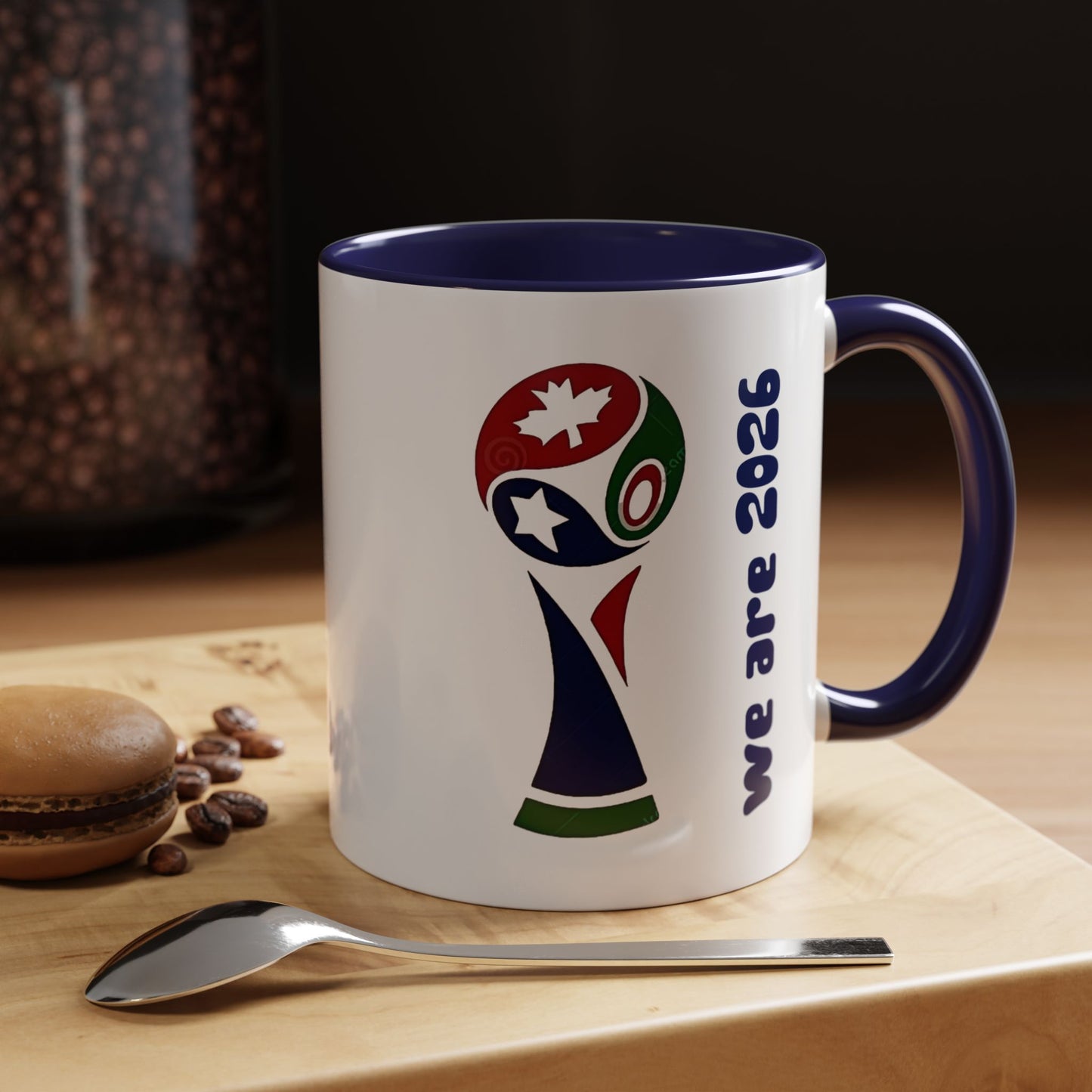 World Cup 2026 Accent Coffee Mug — 'We Are 2026' Soccer Fan Gift