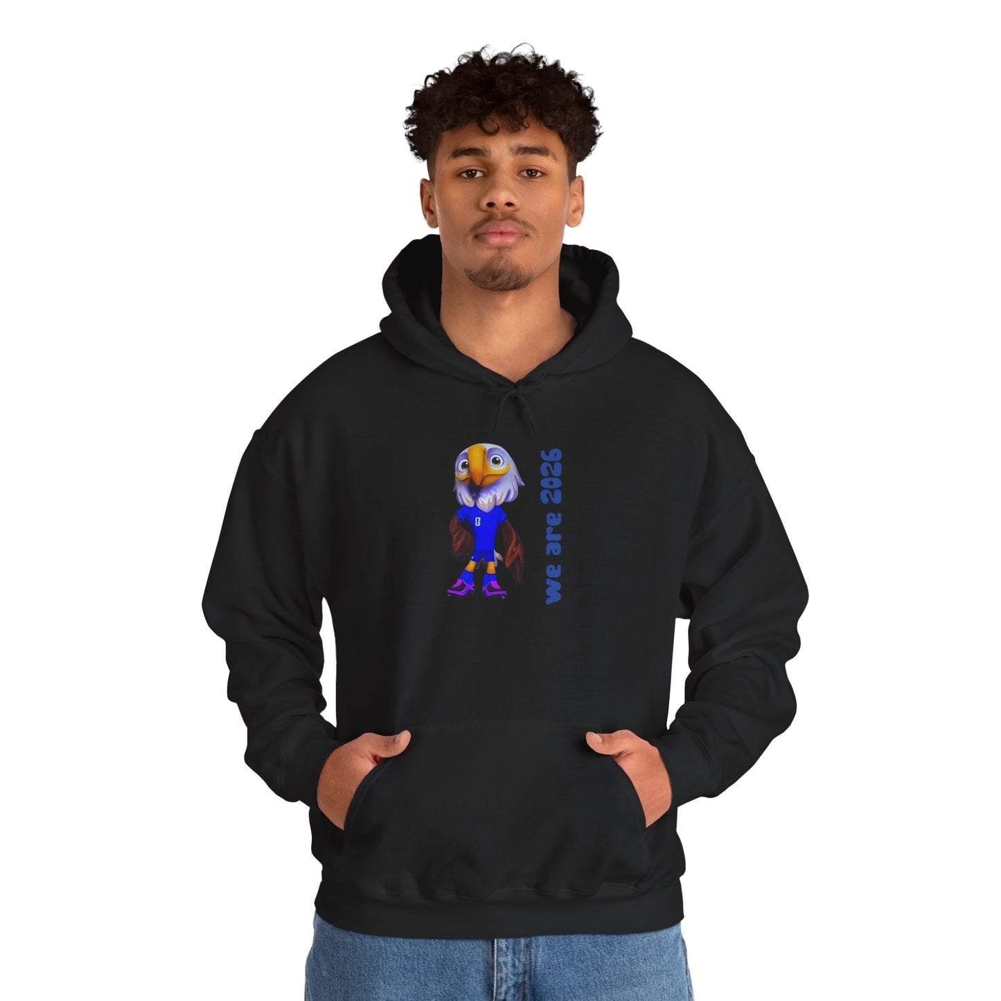 World Cup 2026 USA Eagle Mascot Hoodie — 'We Are 2026' Graphic Pullover