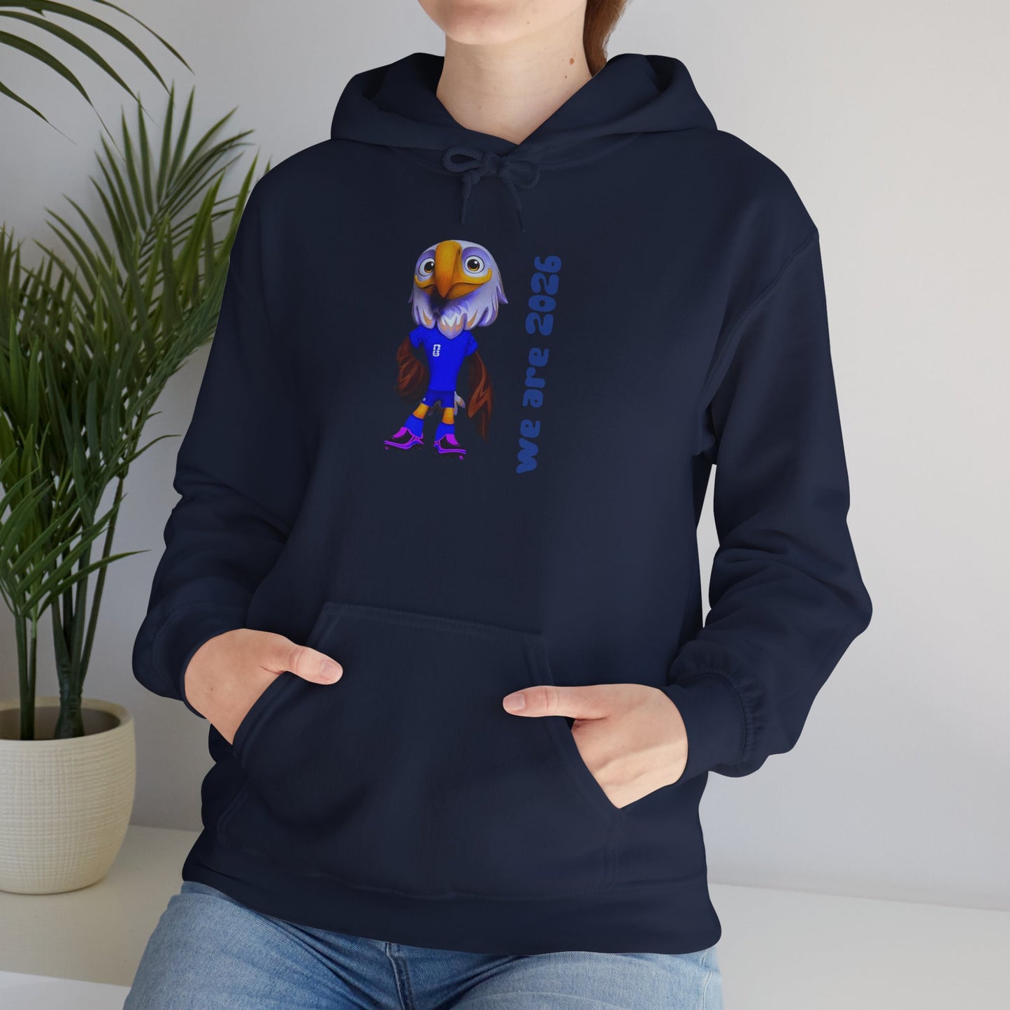 World Cup 2026 USA Eagle Mascot Hoodie — 'We Are 2026' Graphic Pullover