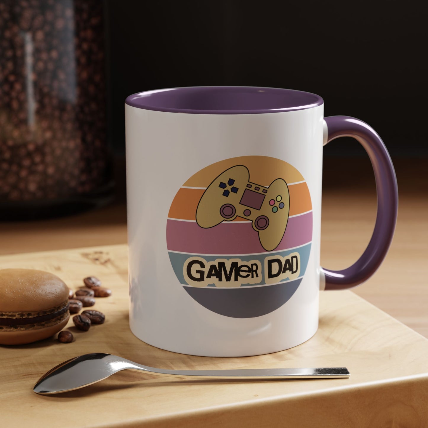 Gamer Dad Coffee Mug — Retro Controller Accent Mug (11/15 oz)