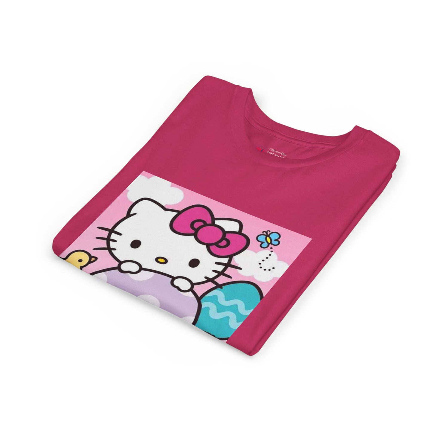 Hello Kitty Easter Youth Tee — Cute Bunny & Eggs Spring Shirt