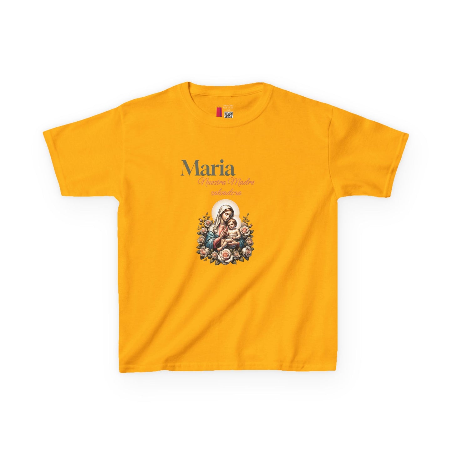 Kids Maria Virgen Faith T-Shirt — Religious Catholic Children's Tee