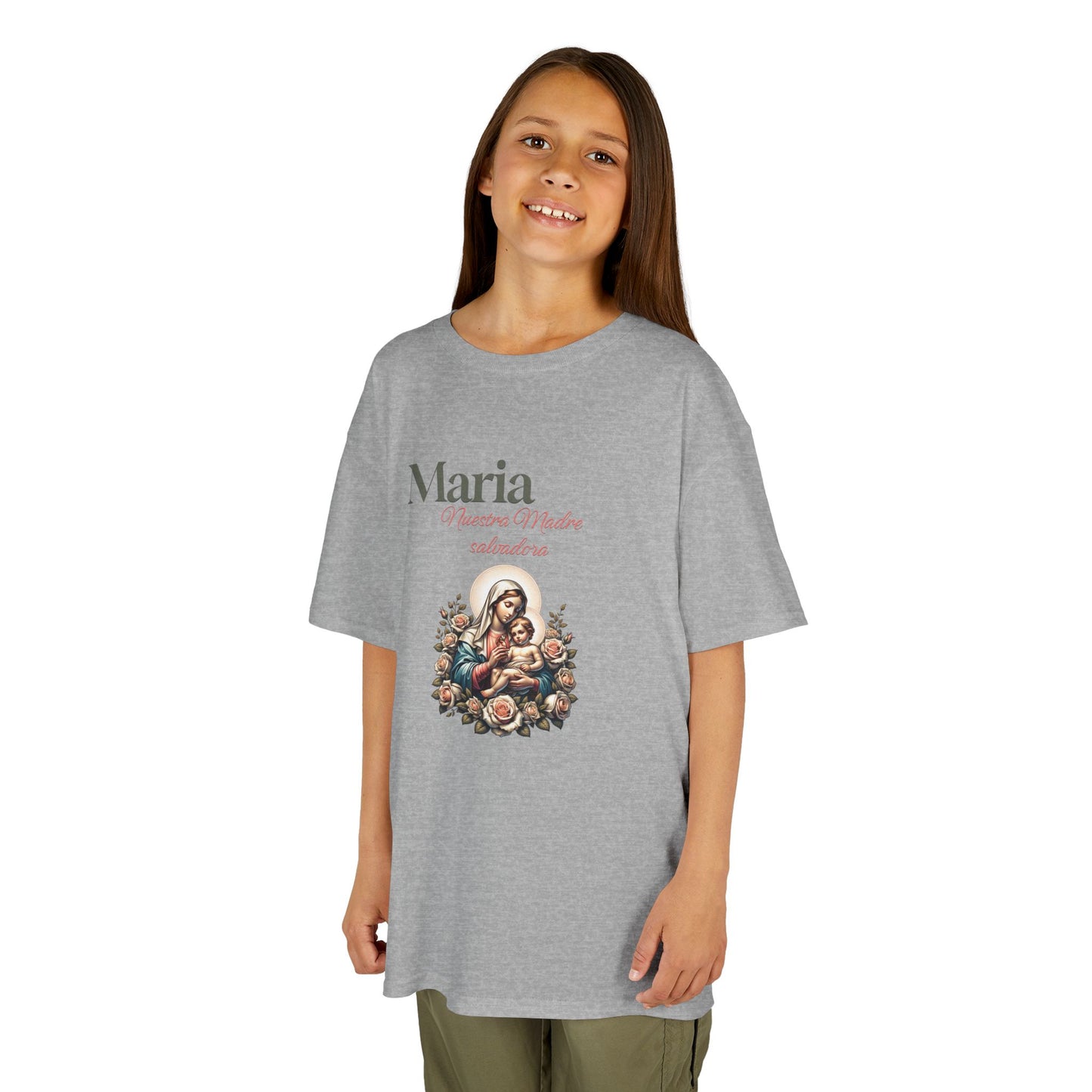 Kids Maria Virgen Faith T-Shirt — Religious Catholic Children's Tee