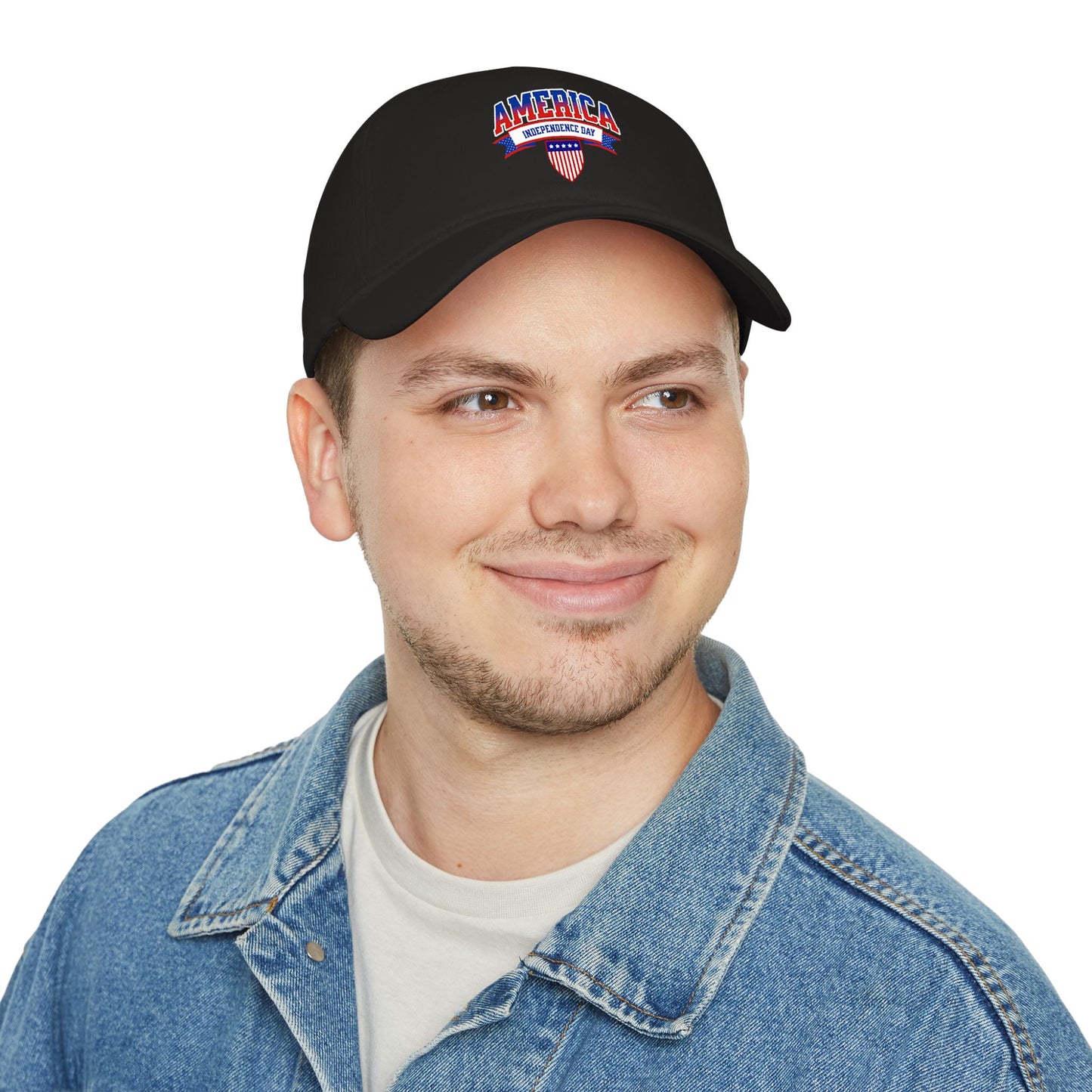 America Independence Day Low Profile Baseball Cap — Patriotic 4th of July Hat