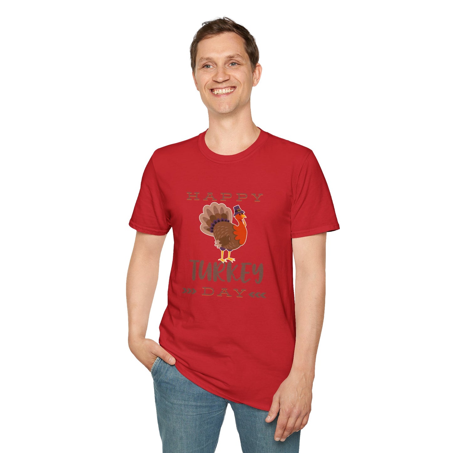 Thanksgiving Unisex Softstyle T-Shirt - Festive Fall Holiday Design