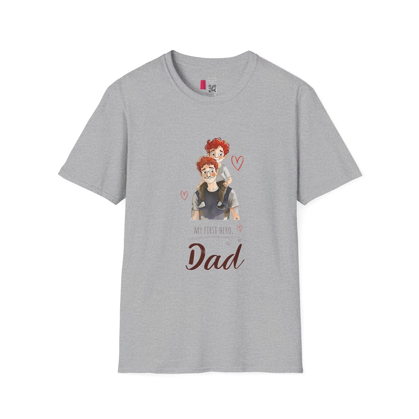 Dad and Son Cartoon Portrait T-Shirt — Cute Father’s Day Gift