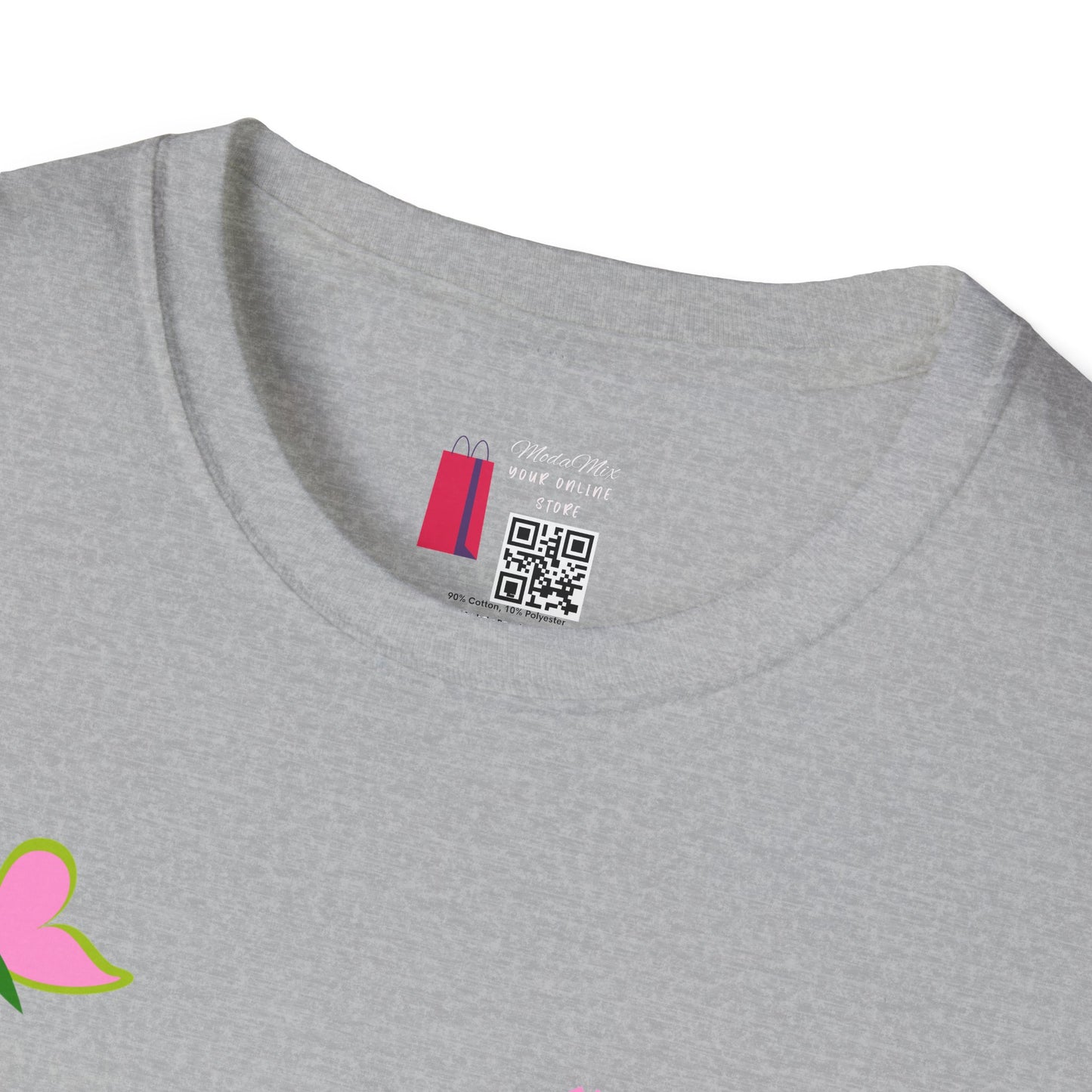 T-Shirt — "You Make Me Happy" Pink Floral Cotton Tee