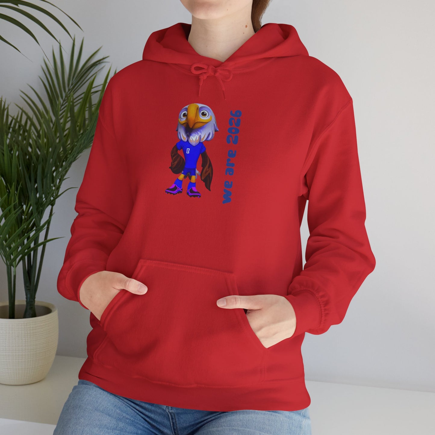 World Cup 2026 USA Eagle Mascot Hoodie — 'We Are 2026' Graphic Pullover