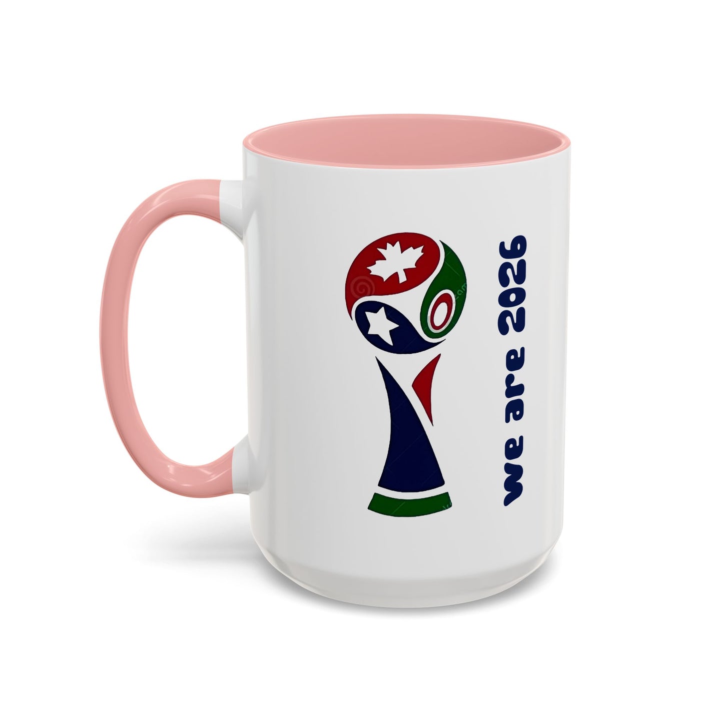 World Cup 2026 Accent Coffee Mug — 'We Are 2026' Soccer Fan Gift