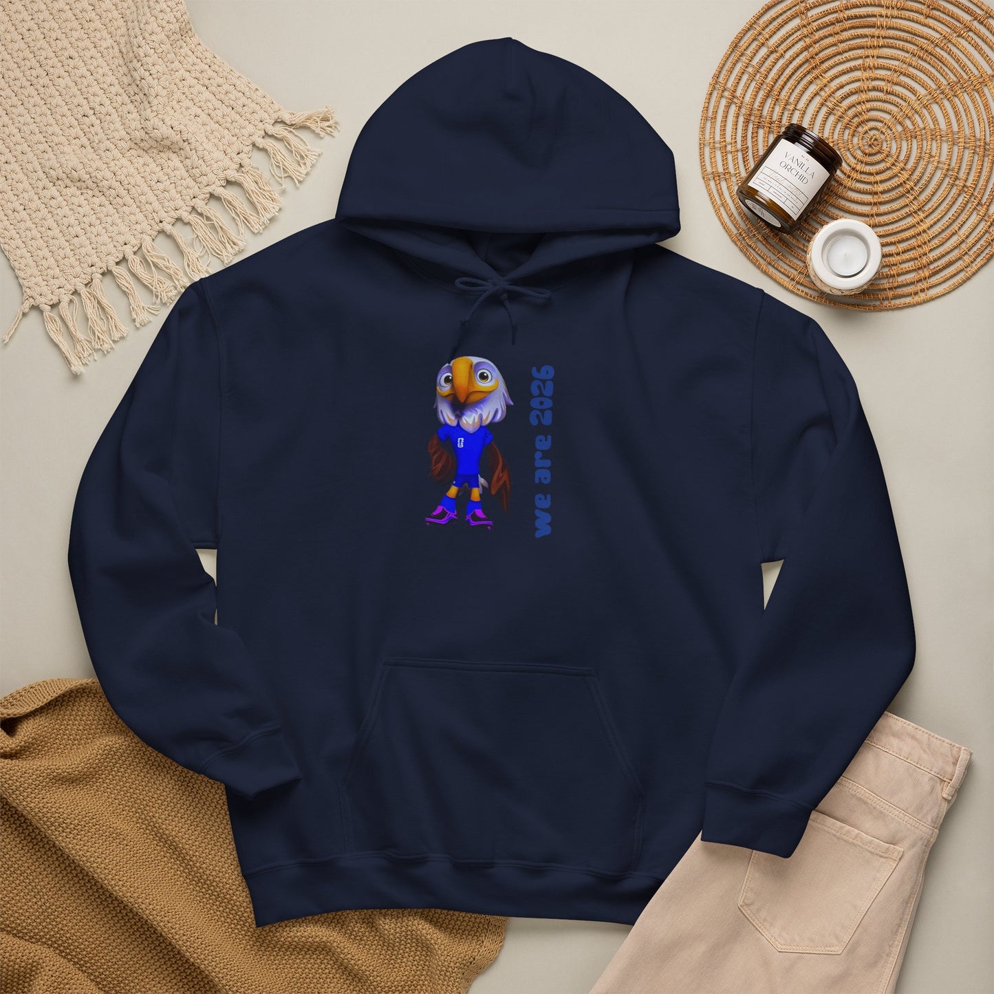 World Cup 2026 USA Eagle Mascot Hoodie — 'We Are 2026' Graphic Pullover