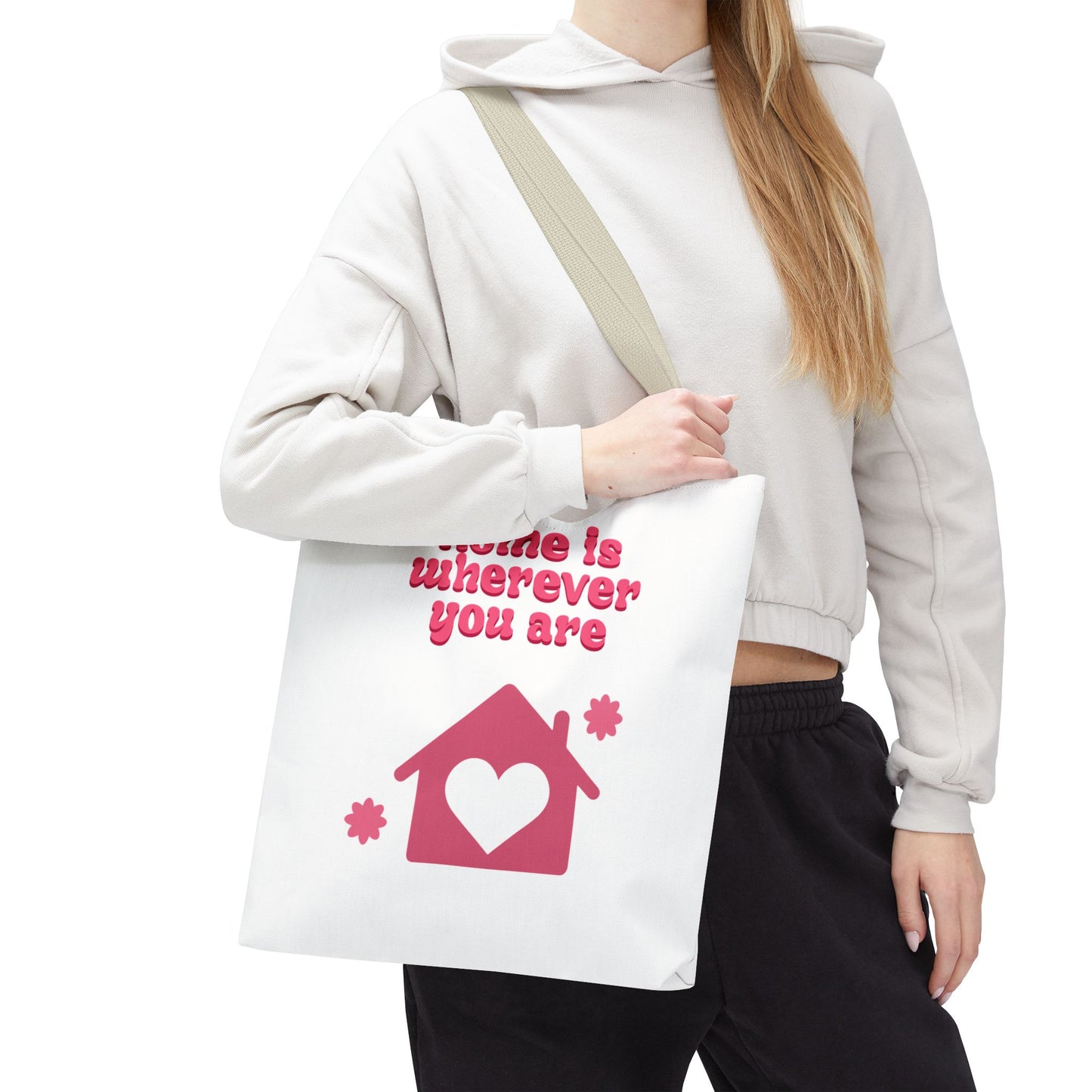 Valentine Love Tote Bag — Romantic Heart Print