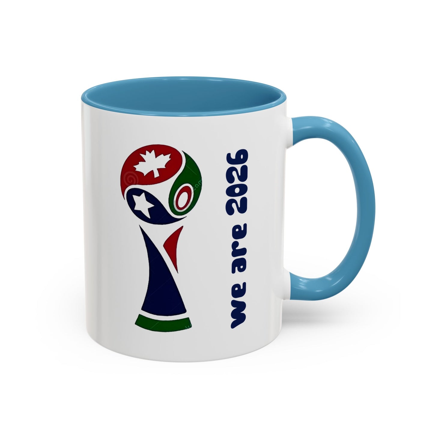 World Cup 2026 Accent Coffee Mug — 'We Are 2026' Soccer Fan Gift