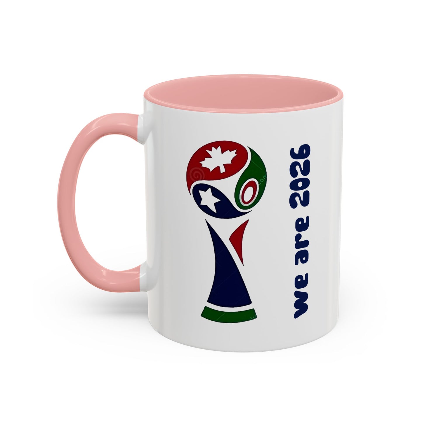 World Cup 2026 Accent Coffee Mug — 'We Are 2026' Soccer Fan Gift