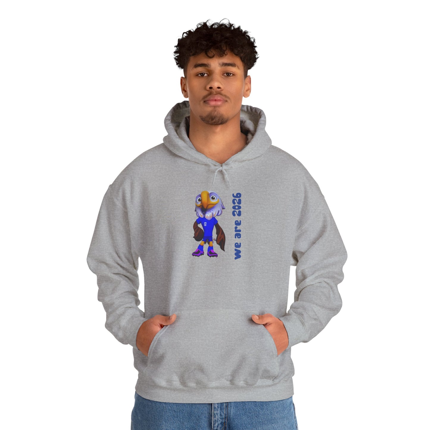 World Cup 2026 USA Eagle Mascot Hoodie — 'We Are 2026' Graphic Pullover