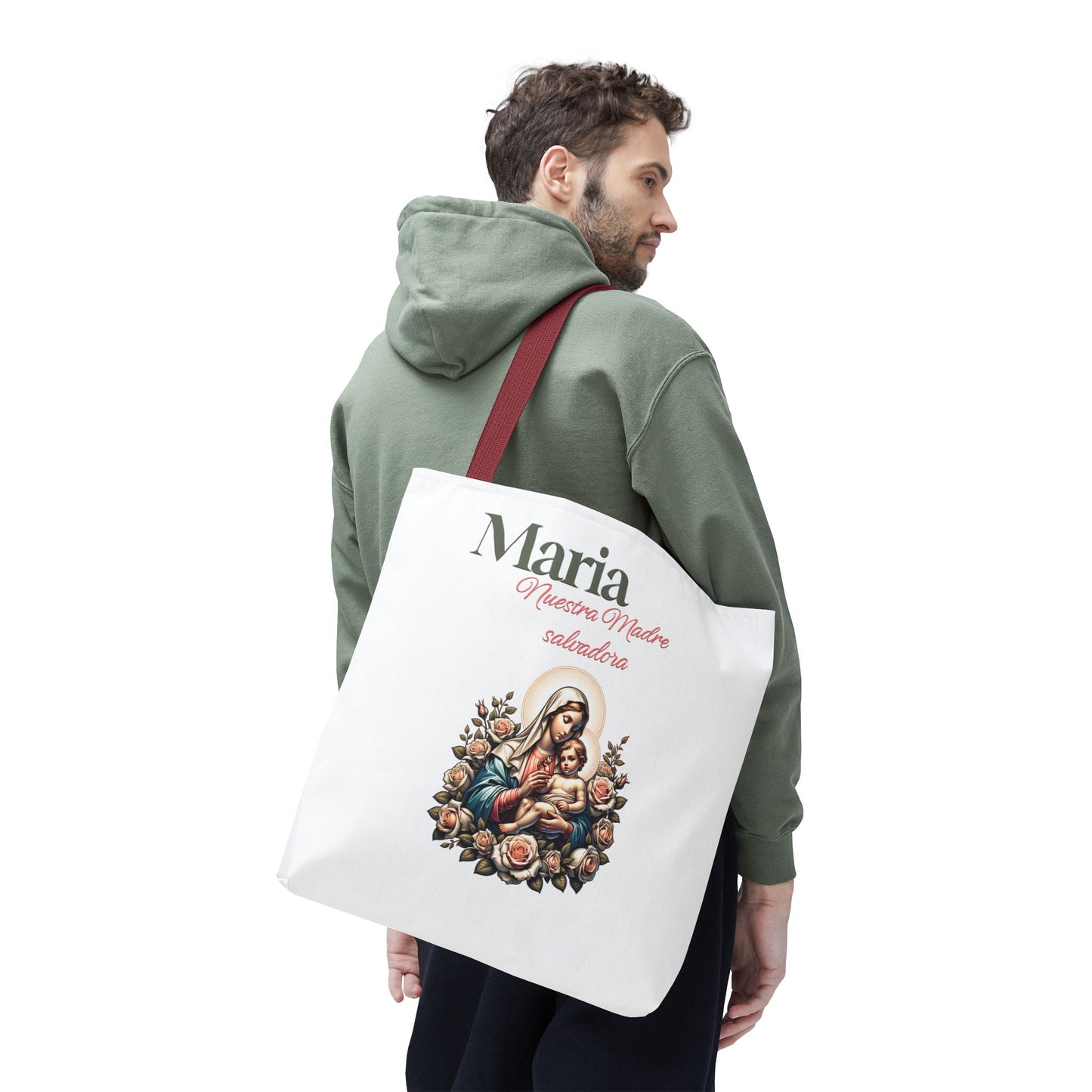 Faith Maria Jesus Tote Bag — Religious Faith All-Over Print Tote