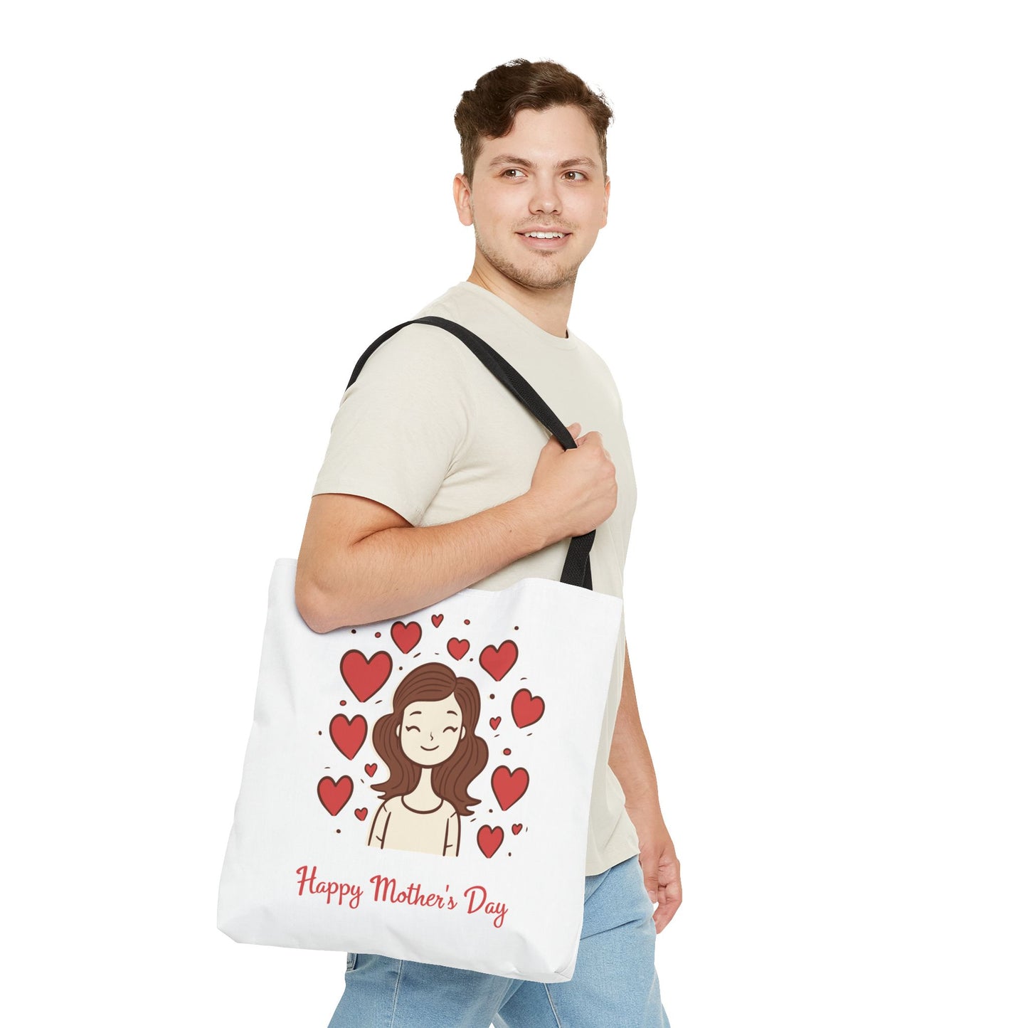 Mother's Day Hearts Tote Bag — Happy Mother's Day Gift Tote