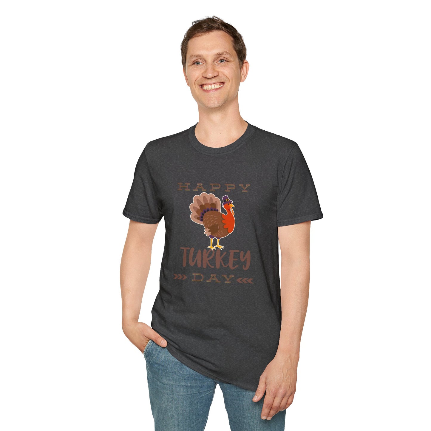 Thanksgiving Unisex Softstyle T-Shirt - Festive Fall Holiday Design