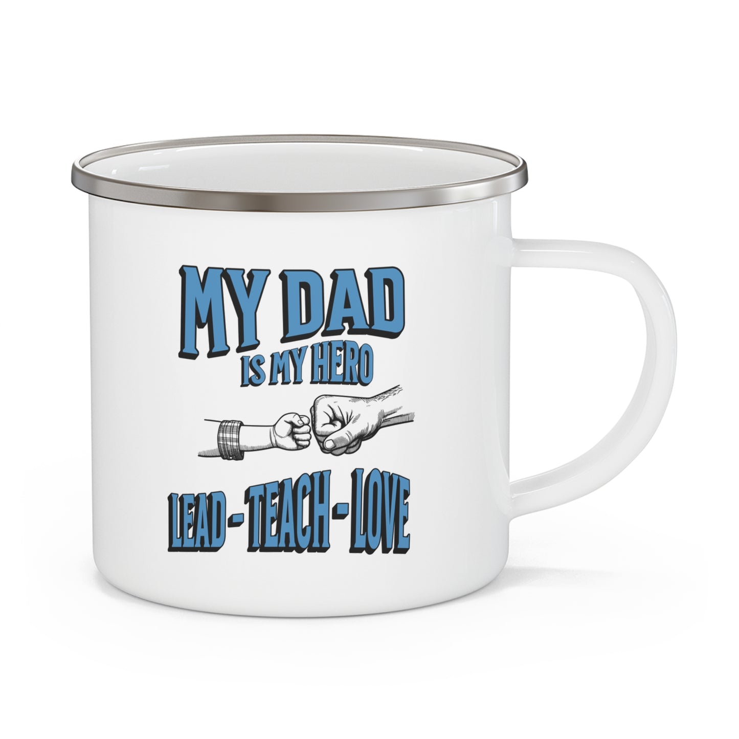 Mug for Hero Dad - Happy Father's Day Enamel Camping Mug