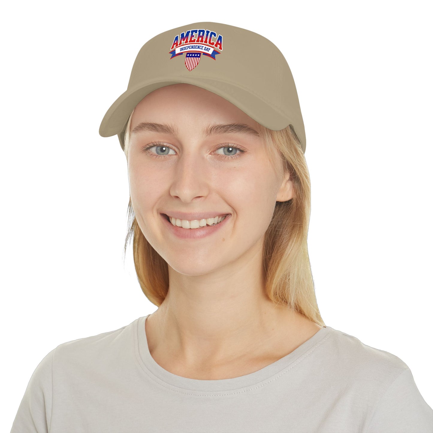 America Independence Day Low Profile Baseball Cap — Patriotic 4th of July Hat