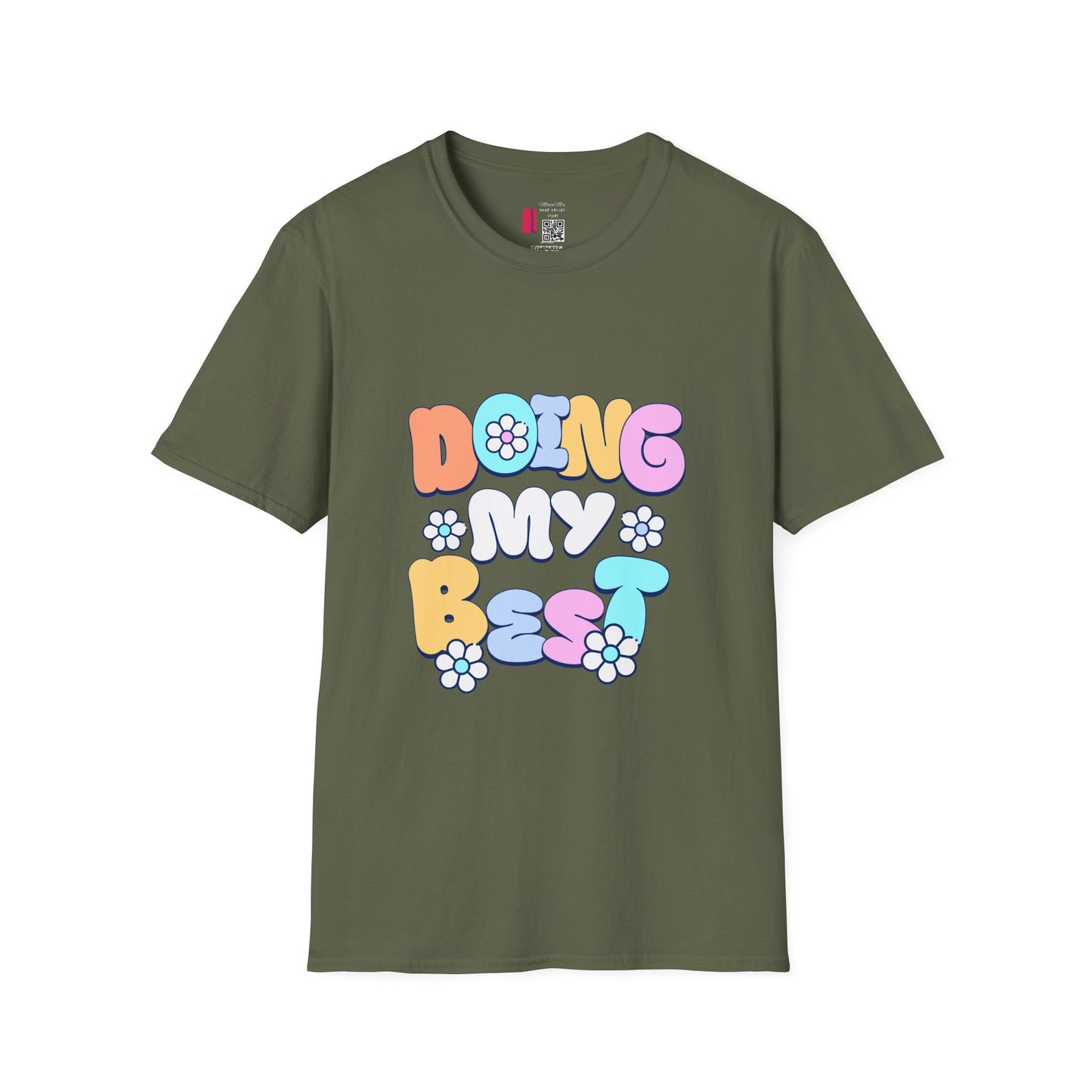 Retro Floral "Doing My Best" T-Shirt