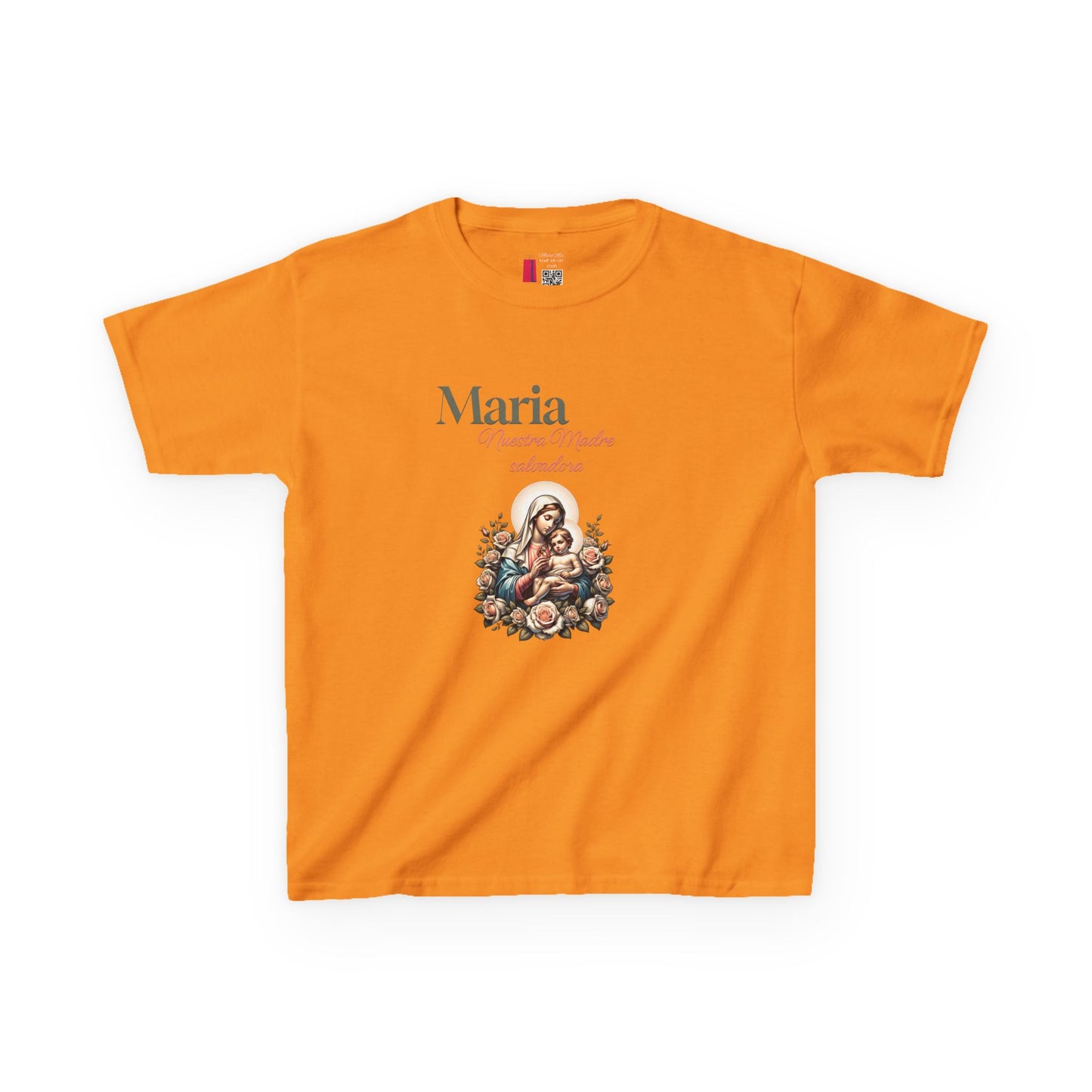 Kids Maria Virgen Faith T-Shirt — Religious Catholic Children's Tee
