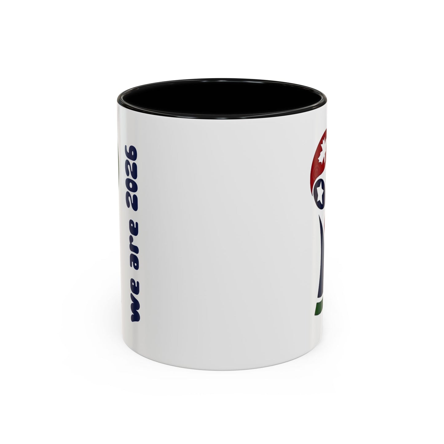 World Cup 2026 Accent Coffee Mug — 'We Are 2026' Soccer Fan Gift