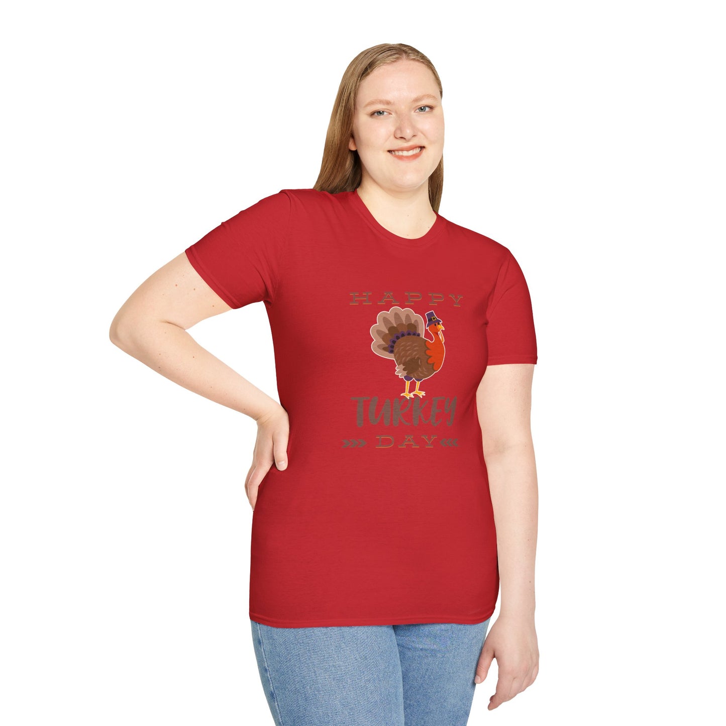 Thanksgiving Unisex Softstyle T-Shirt - Festive Fall Holiday Design