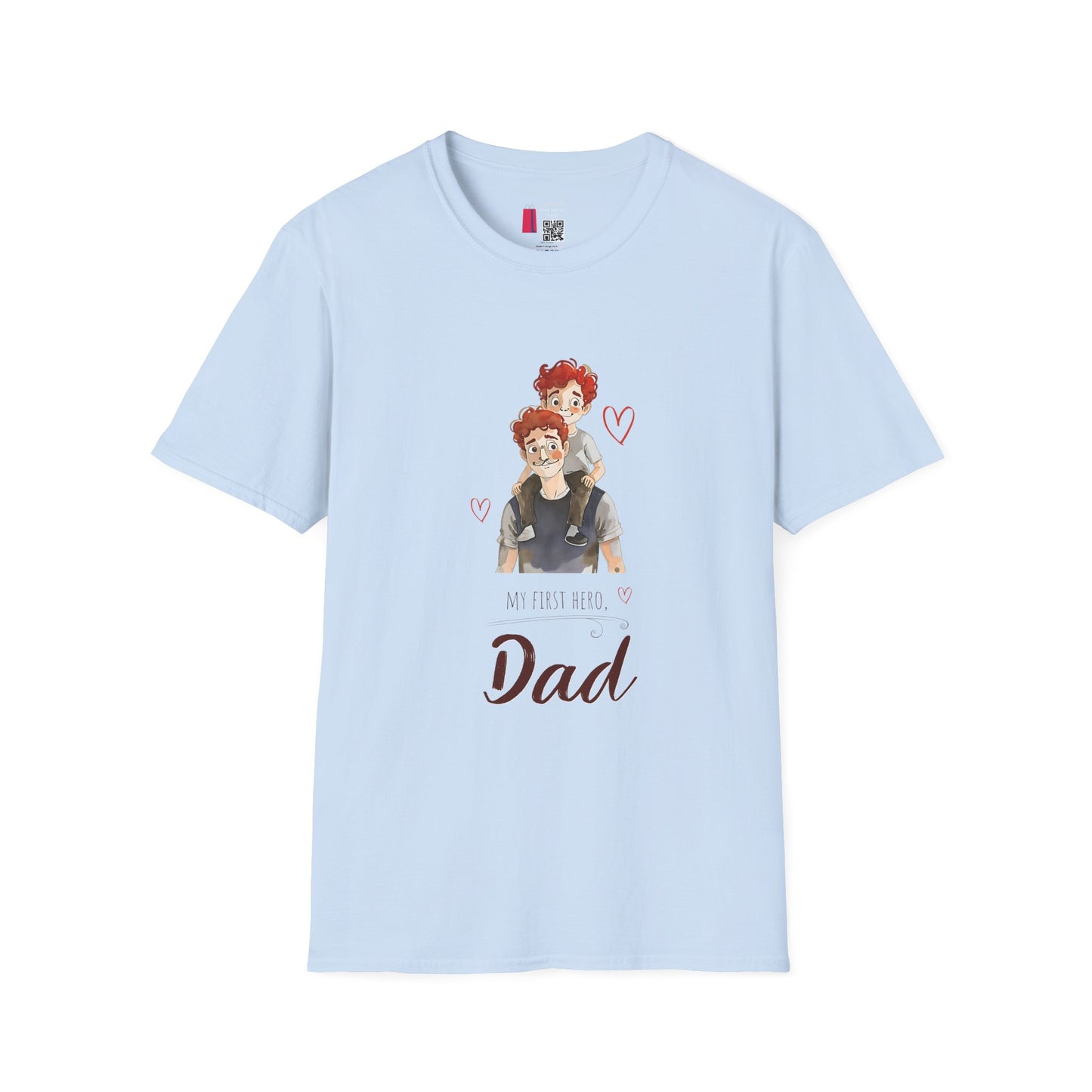 Dad and Son Cartoon Portrait T-Shirt — Cute Father’s Day Gift