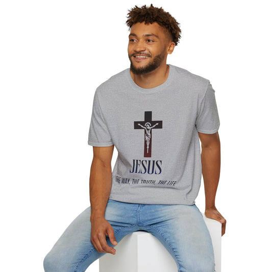 Jesus Cross T-Shirt — "The Way, The Truth, The Life" Christian Tee