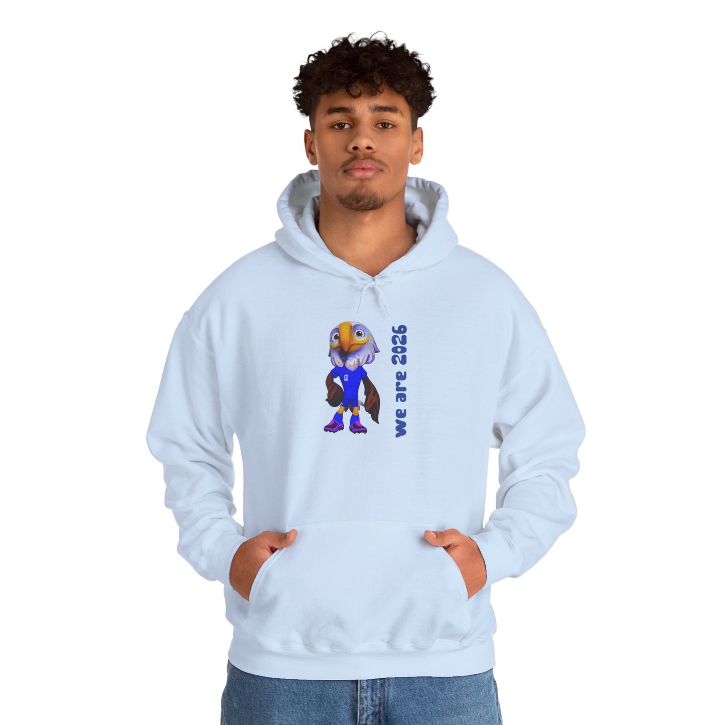 World Cup 2026 USA Eagle Mascot Hoodie — 'We Are 2026' Graphic Pullover