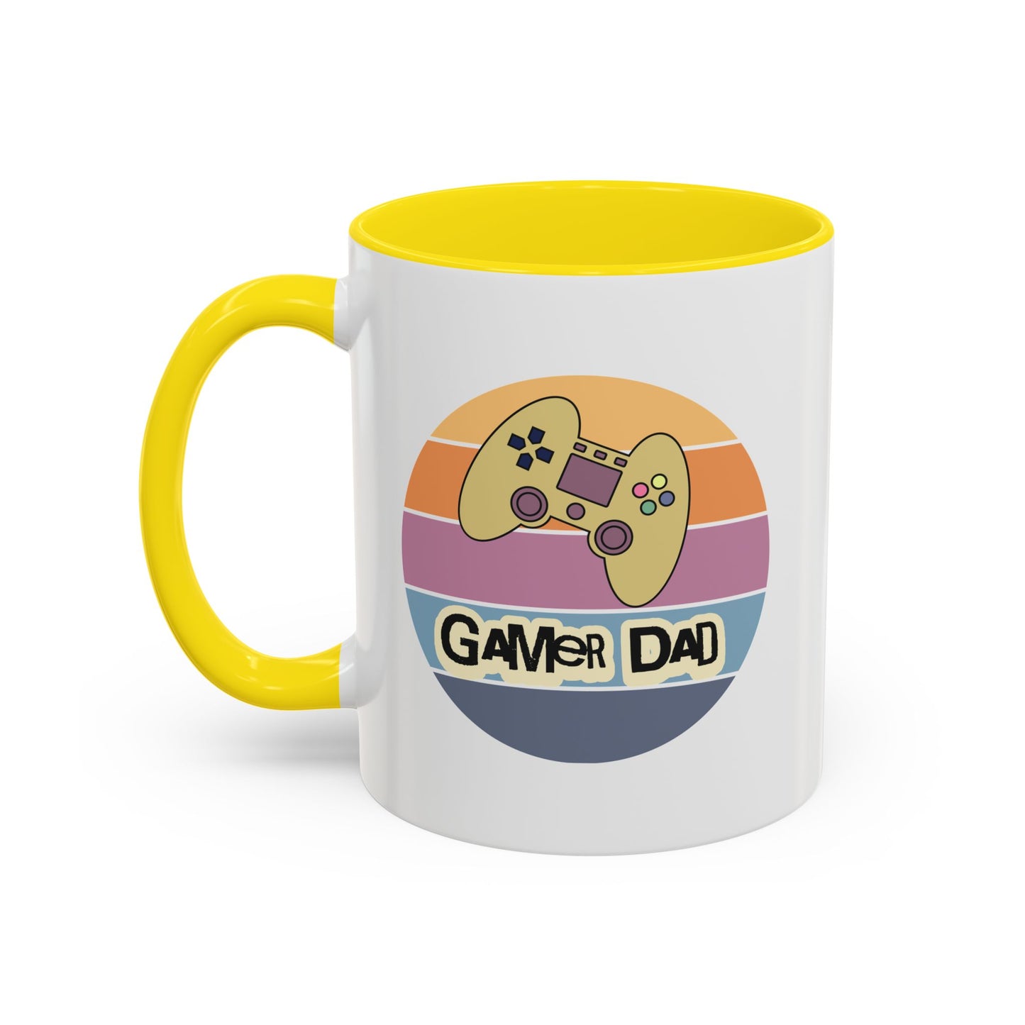 Gamer Dad Coffee Mug — Retro Controller Accent Mug (11/15 oz)