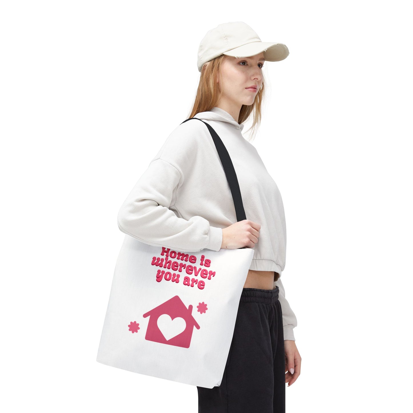 Valentine Love Tote Bag — Romantic Heart Print