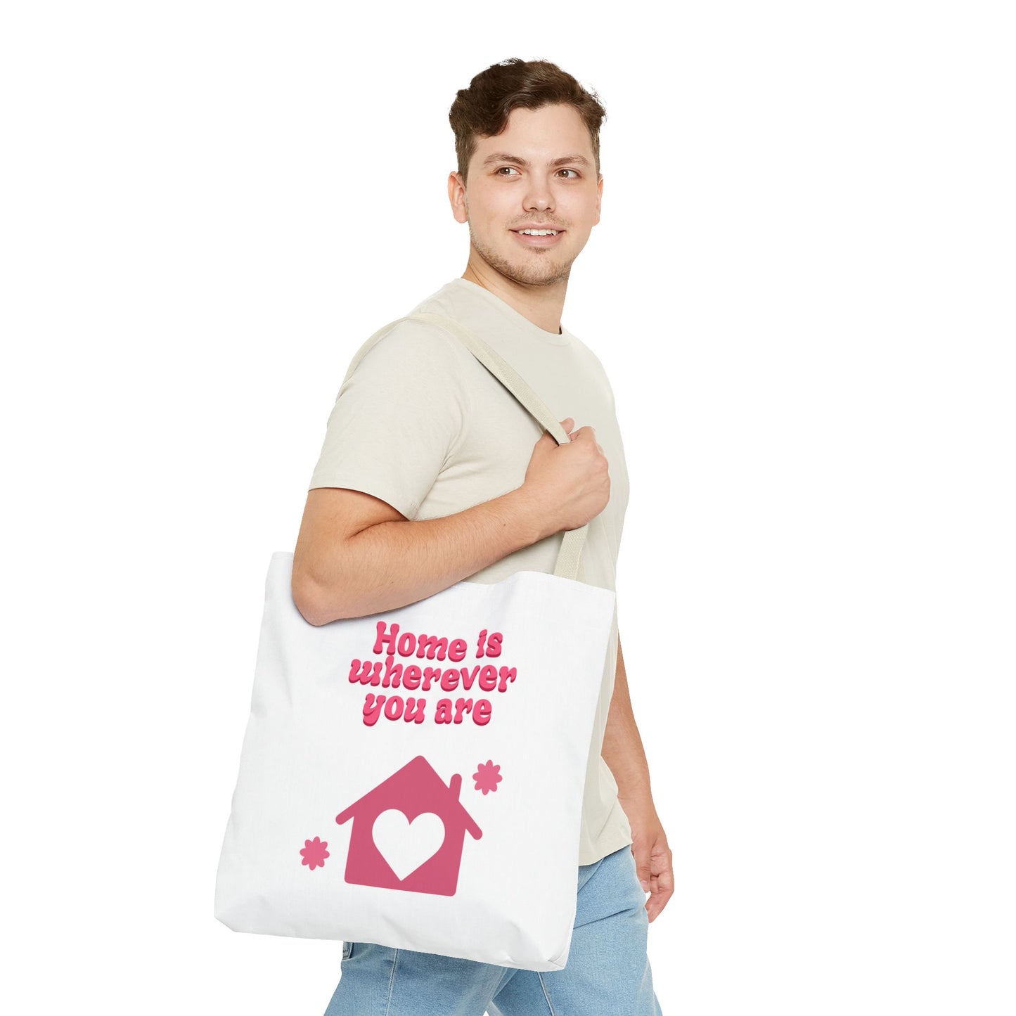 Valentine Love Tote Bag — Romantic Heart Print