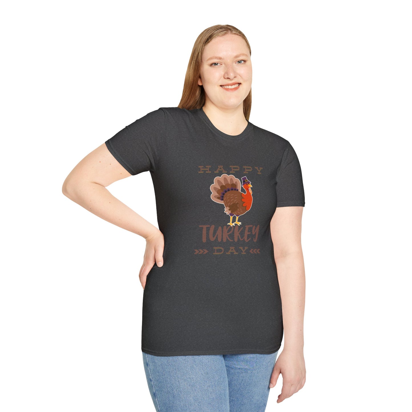 Thanksgiving Unisex Softstyle T-Shirt - Festive Fall Holiday Design