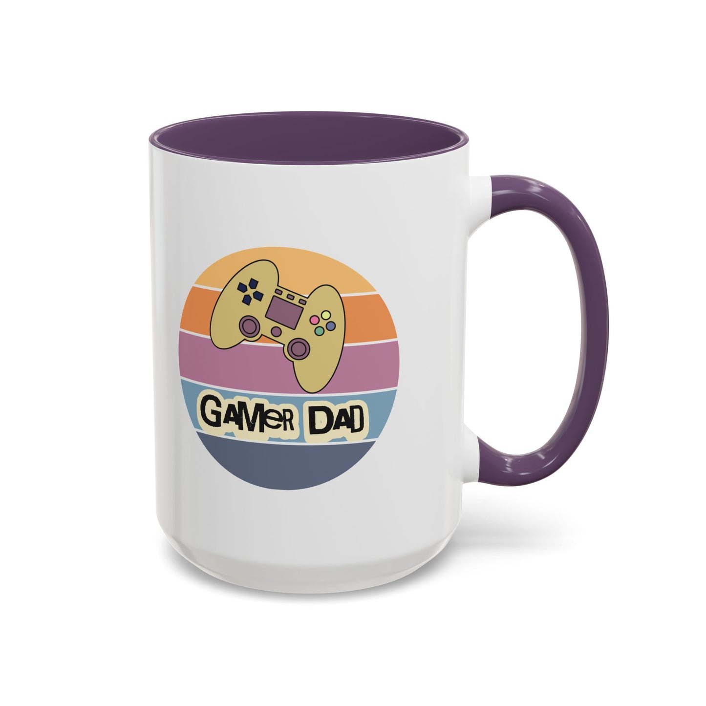 Gamer Dad Coffee Mug — Retro Controller Accent Mug (11/15 oz)