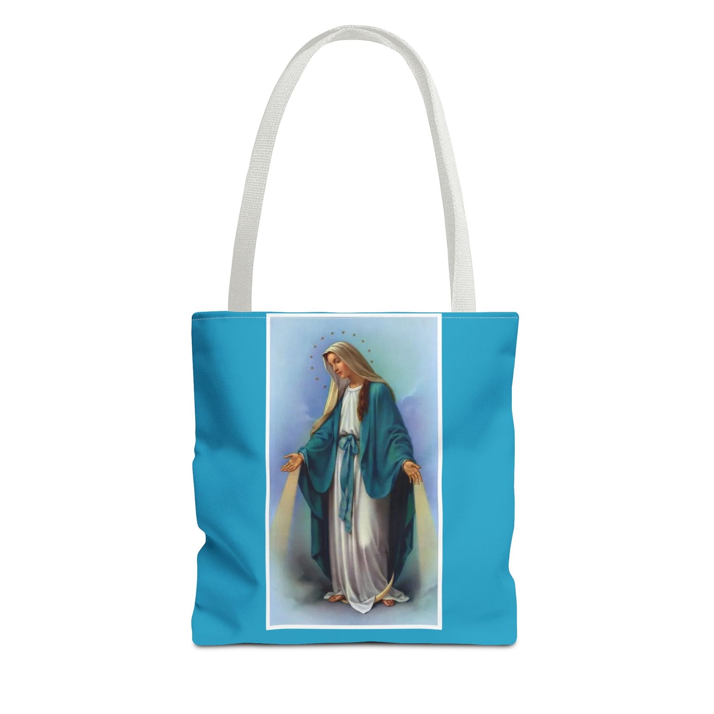 Virgin Mary Religious Tote Bag — Catholic Madonna AOP Shoulder Tote