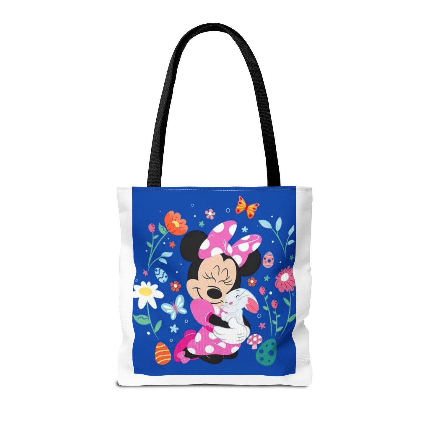 Floral Minnie Bunny Tote Bag — Cute Easter Canvas Carryall