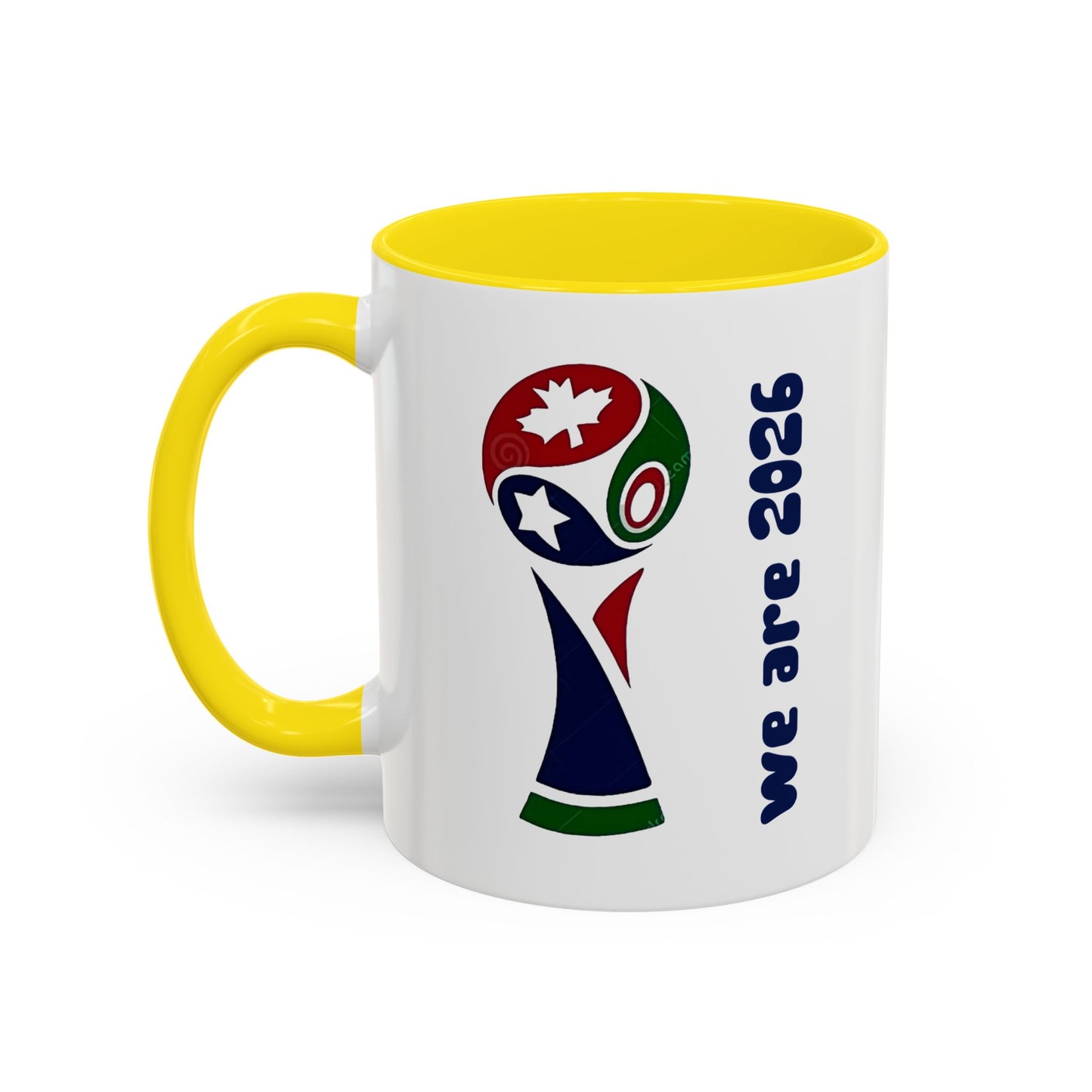World Cup 2026 Accent Coffee Mug — 'We Are 2026' Soccer Fan Gift