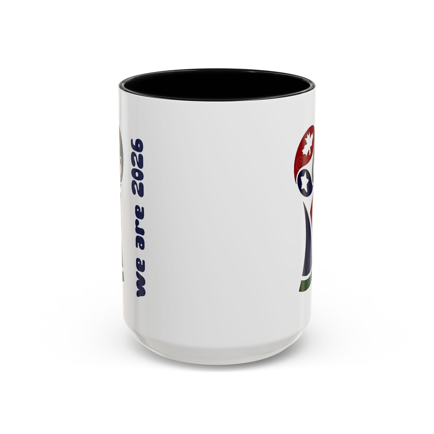 World Cup 2026 Accent Coffee Mug — 'We Are 2026' Soccer Fan Gift