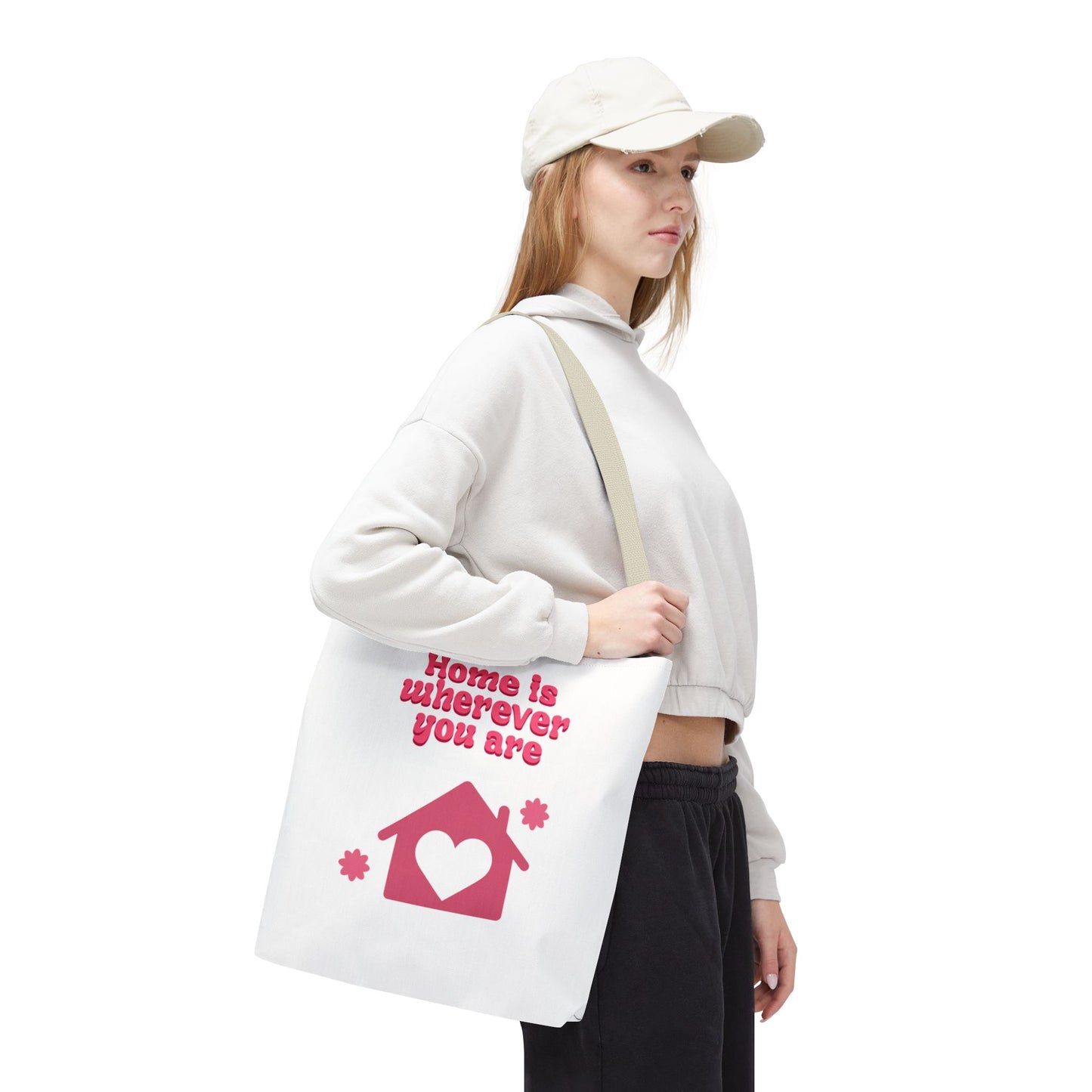 Valentine Love Tote Bag — Romantic Heart Print