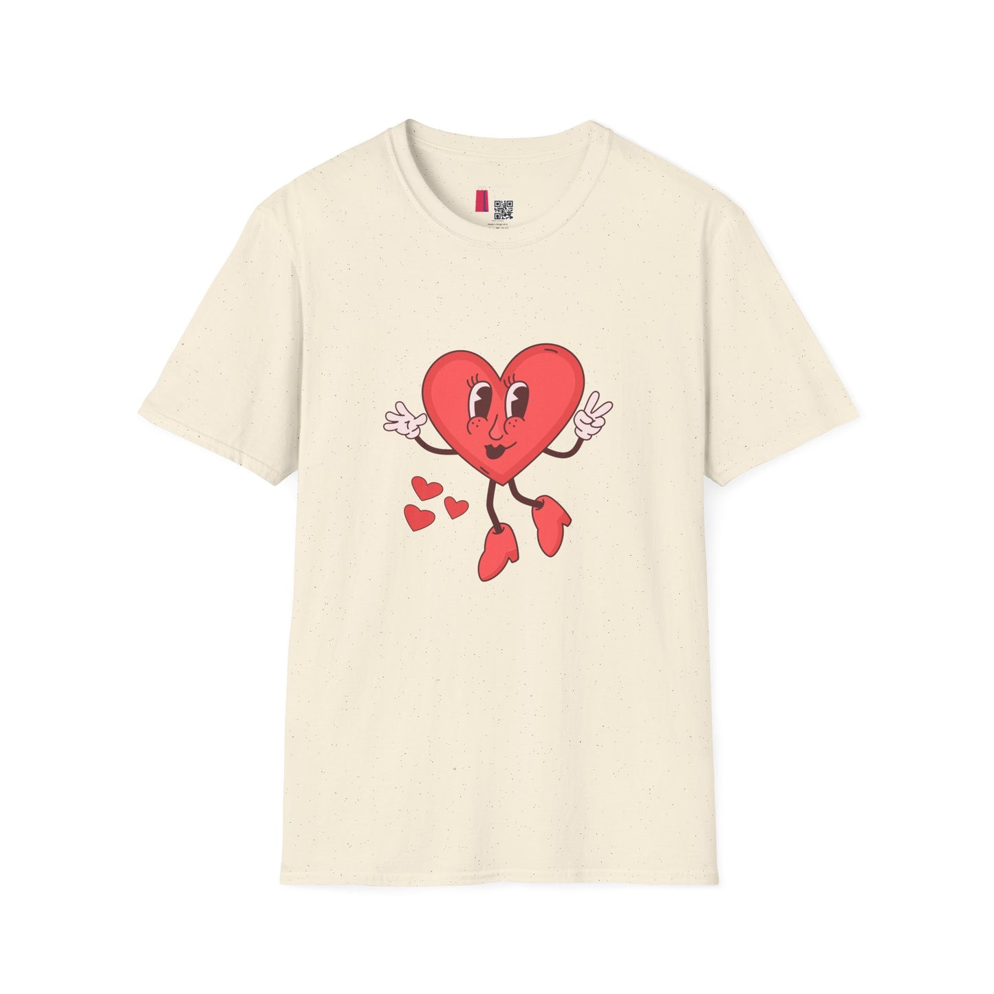 Heart Character T-Shirt — Cute Retro Dancing Heart Graphic for Valentine’s Day