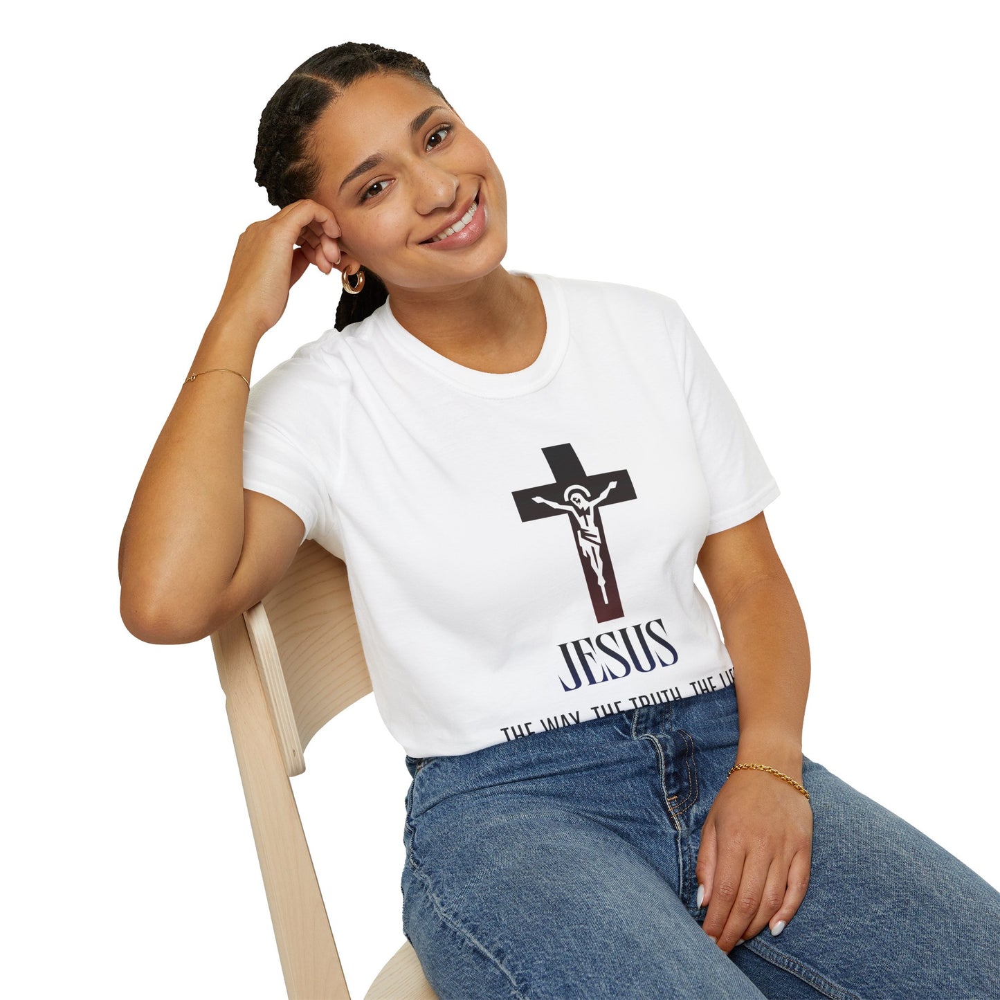 Jesus Cross T-Shirt — "The Way, The Truth, The Life" Christian Tee