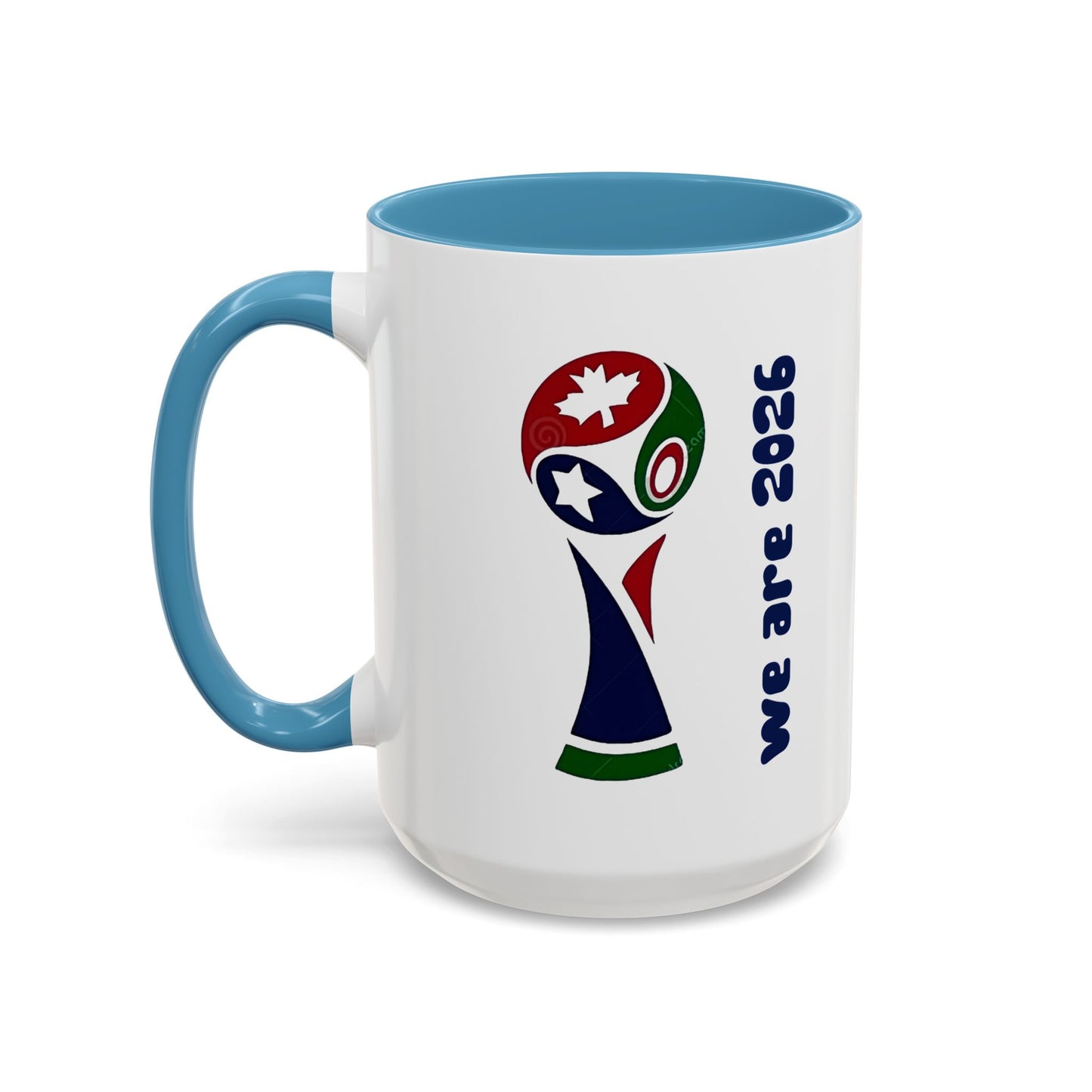 World Cup 2026 Accent Coffee Mug — 'We Are 2026' Soccer Fan Gift