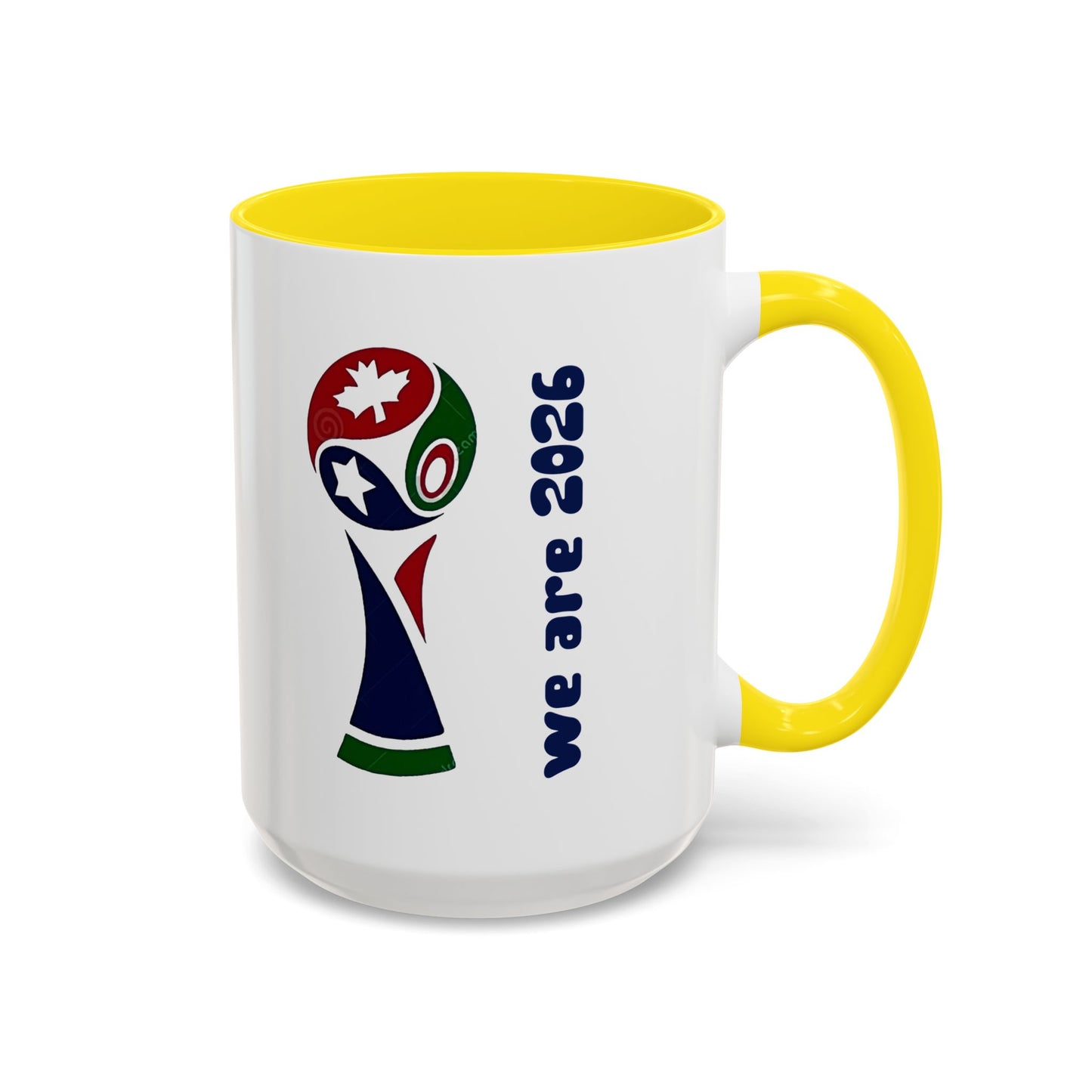 World Cup 2026 Accent Coffee Mug — 'We Are 2026' Soccer Fan Gift