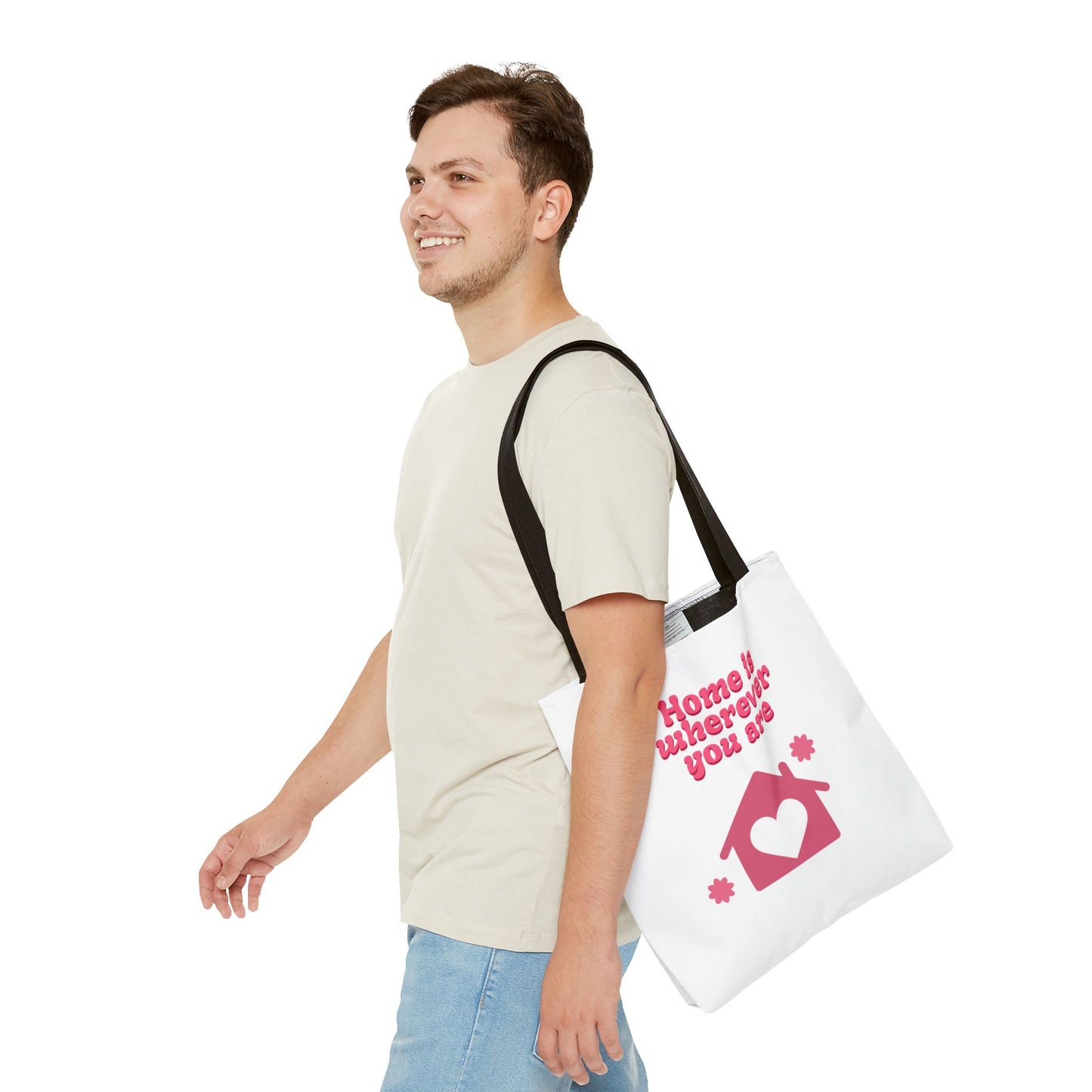 Valentine Love Tote Bag — Romantic Heart Print